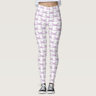 Legging Avião com floco de neve roxo -