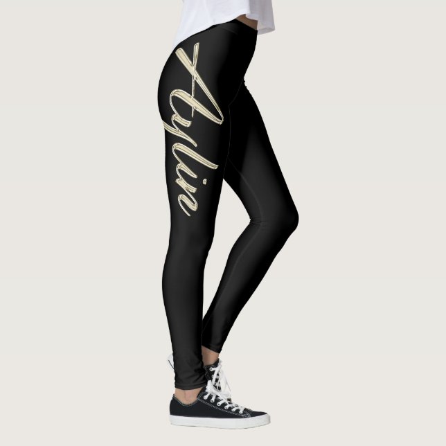 Legging Aylin white gold Handwriting Hose (Direita)