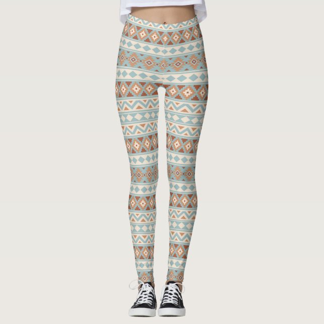 Legging Aztec Essência Rpt Ptn IIIb Blue Cream Terracottas (Frente)