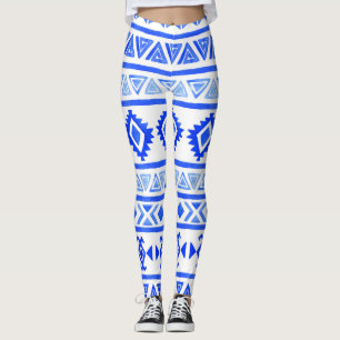 Legging Aztec, um padrão geométrico.