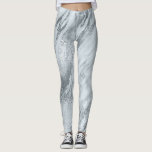 Legging Azul Abstrato de Cinza Mínimo Marble<br><div class="desc">Legenda única e simples de leggings de tendência projetada de acordo com as tendências reais em design. Faz uma forma de caracol para o corpo</div>