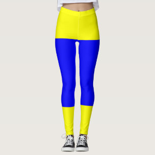 Legging Azul amarelo do delta
