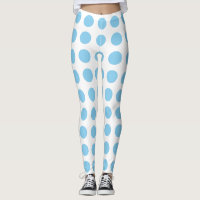 Azul-bebê em Horiz Grande Branco. Bolinhas