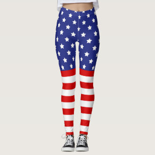 Legging Azul branco vermelho 4 de julho