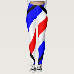 Legging Azul branco vermelho de Charlie