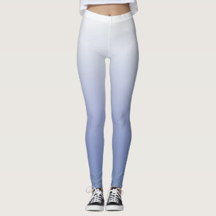 Legging Azul-Chic Moderno e Sombreado Branco