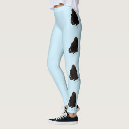 Legging Azul claro com borboletas pretas