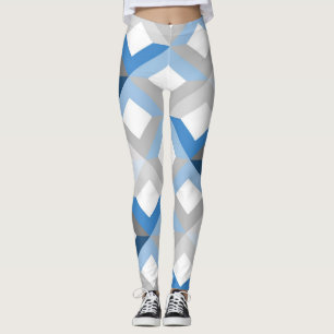 legging azul com chevrons