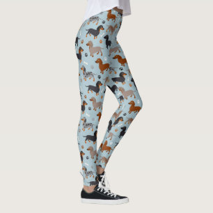 Legging Azul do teste padrão das patas e dos ossos do