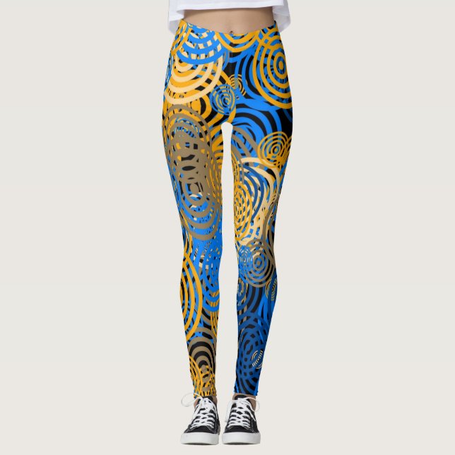 Legging AZUL e AMARELO    - Leguminosas (Frente)