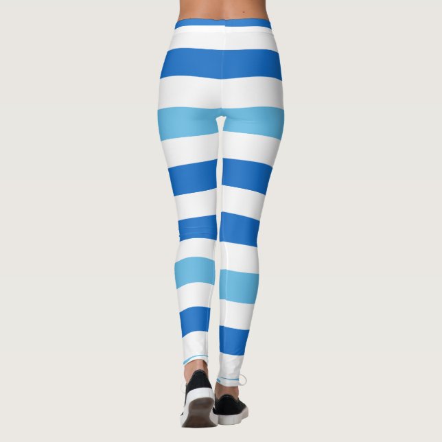 Legging Azul e Branco na horizontal (Verso)