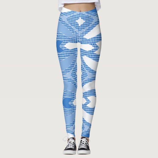 Legging Azul e branco "Ratti_Creative_Arts" tudo sobre Imp (Frente)