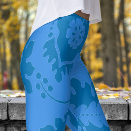 Legging Azul e Impressão azul esplêndidos