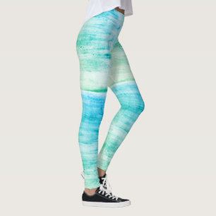 Legging Azul e Verde Artsy Swirls