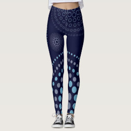 Legging Azul escuro Cor das pernas impressas