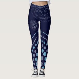 Legging Azul escuro Cor das pernas impressas