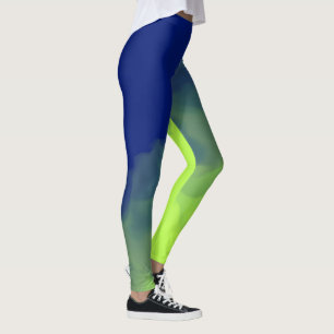 Legging Azul escuro e verde