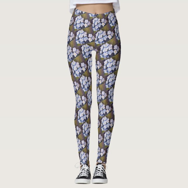 LEGGING AZUL ESQUEÇA-ME NOTAS FLORAIS (Frente)