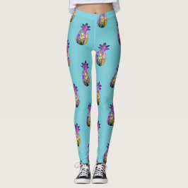 Legging Azul expresso do abacaxi
