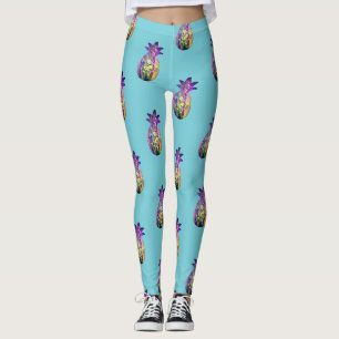 Legging Azul expresso do abacaxi