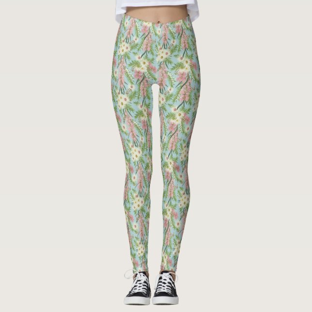 Legging Azul Jardim do Cerrado australiano (Frente)