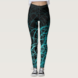 Legging Azul linear das ondas - caneleiras