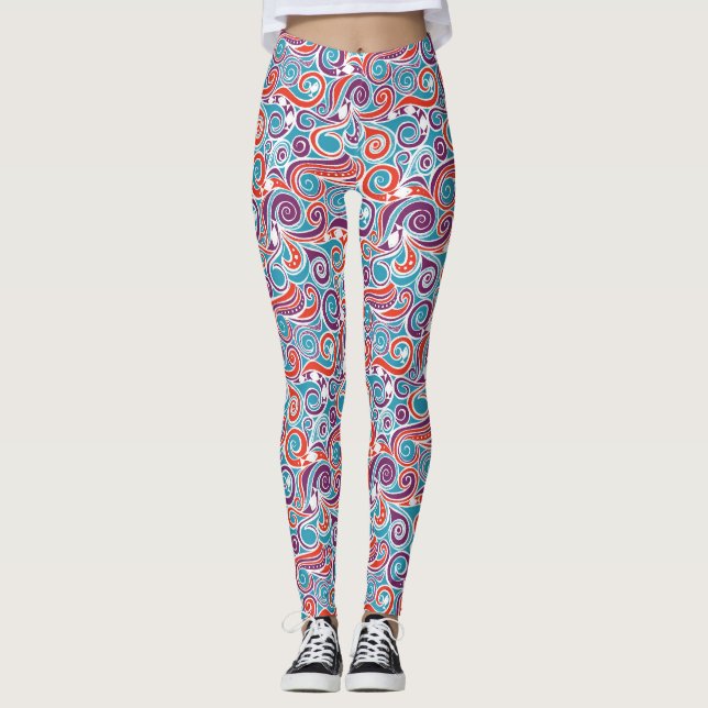 Legging azul-marinho (Frente)