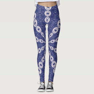 Legging Azul Marinho e Pink Mitochondria Kaleidoscópio