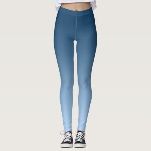 Legging Azul neutro e liso do inclinação