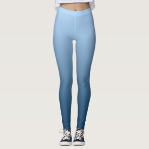 Legging Azul neutro e liso do inclinação