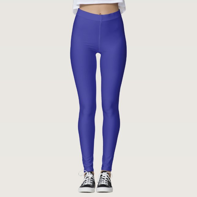 Legging Azul (pigmento) (cor sólida) (Frente)