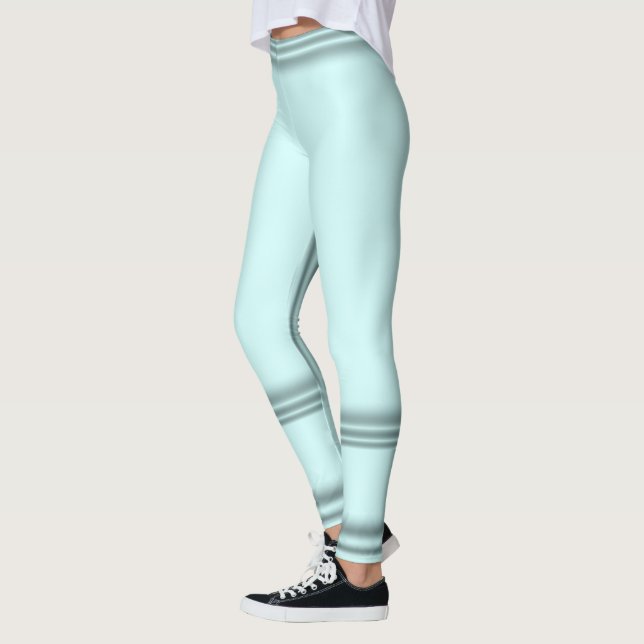 Legging Azul Prateado de Tendência Suave (Esquerda)