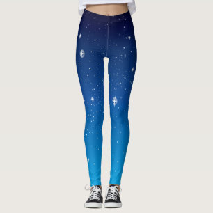Legging Azul profundo céu noturno estrelado