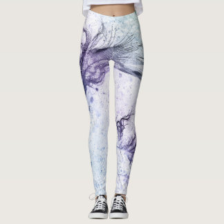 Legging Azul Púrpura Pena Lite