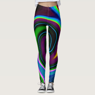 Legging Azul retrátil giratório