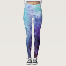 Legging Azul Teal e Água Púrpura