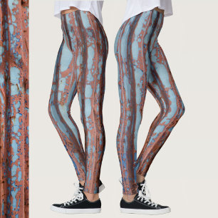 Legging Azul Urbano e Vermelho