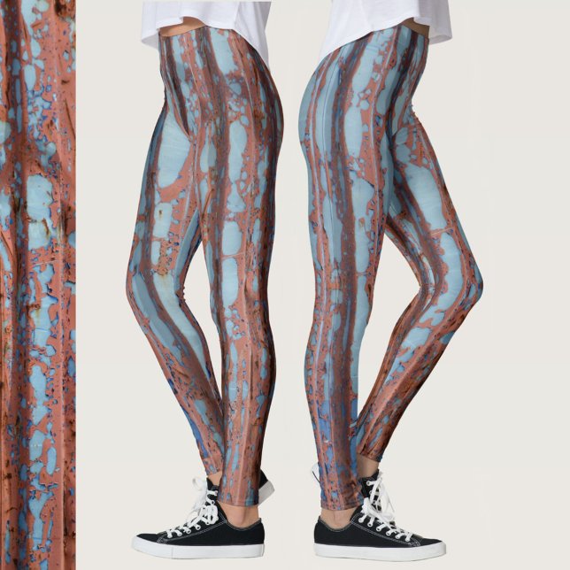 Legging Azul urbano e vermelho (Criador carregado)