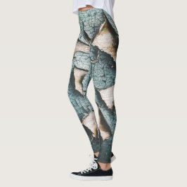 Legging Azul verde claro descascado pintura madeira rústic