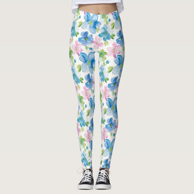 Legging Azul verde-rosa-chic (Frente)