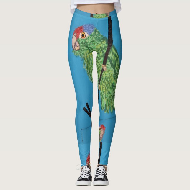 Legging azul verde-silvestre (Frente)