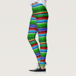 Legging Azul Vermelho Verde Sarape Mexicano<br><div class="desc">A serape ou o sarape é um palheiro longo, parecido com o cobertor, muitas vezes listras coloridas com franjas nas extremidades vestidas no México. Este padrão é um verde clássico de tom legal, vermelho e azul com uma cinza de branco. Perfeito para Cinco de Mayo ou Dia Nacional de Enchilada...</div>