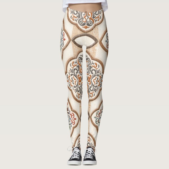 Legging Azulejo cerâmico: Decor de Parede Artístico (Frente)