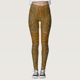 Legging azulejo de outono renascentista