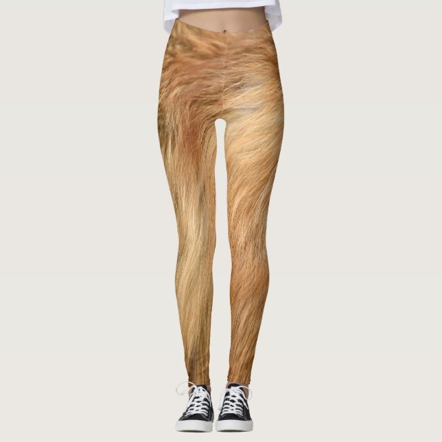 Legging Azulejo de Peles com Peles Vermelha (Frente)