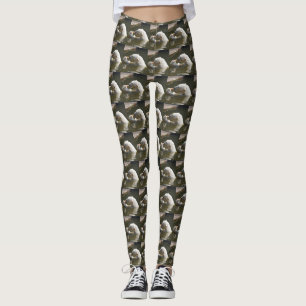 Legging Azulejo de Urso Polar Comendo Fruta Flui