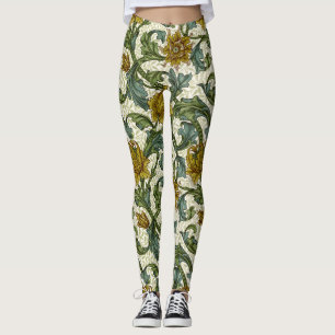 Legging Azulejo Floral de Haste Simples de William Morris