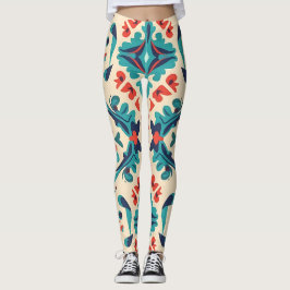 Legging Azulejo Ikat Floral