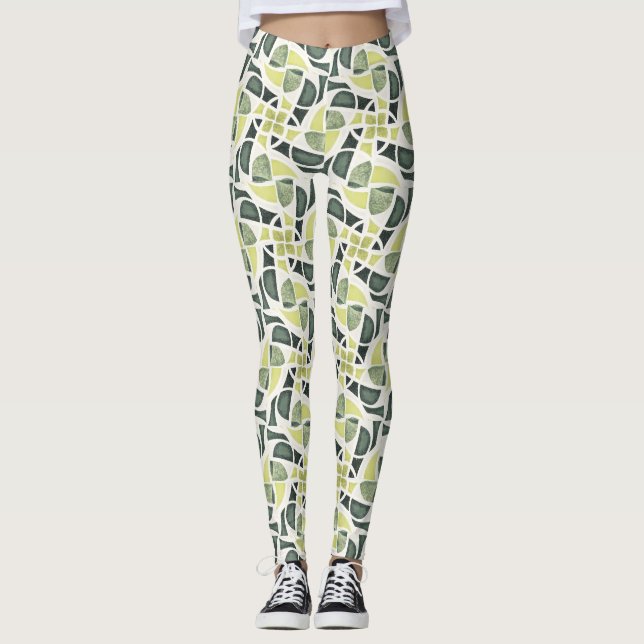 Legging Azulejo Verde Moderno (Frente)