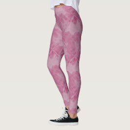 Legging Azulejos Checkered cor-de-rosa simples